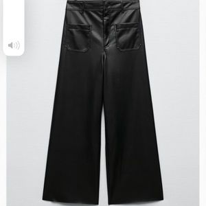Zara straight leg faux leather pants